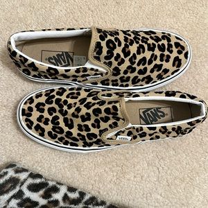 Cheetah print slip on vans